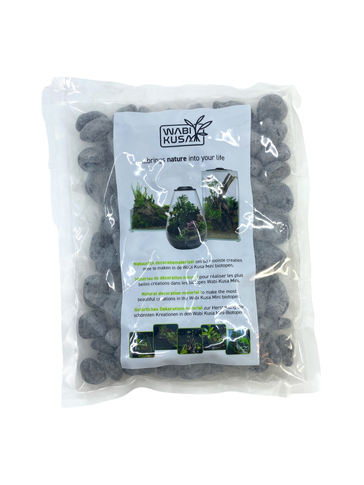 AquastoreXL Wabi Kusa Kiezels Donkergrijs 1-3cm 1kg
