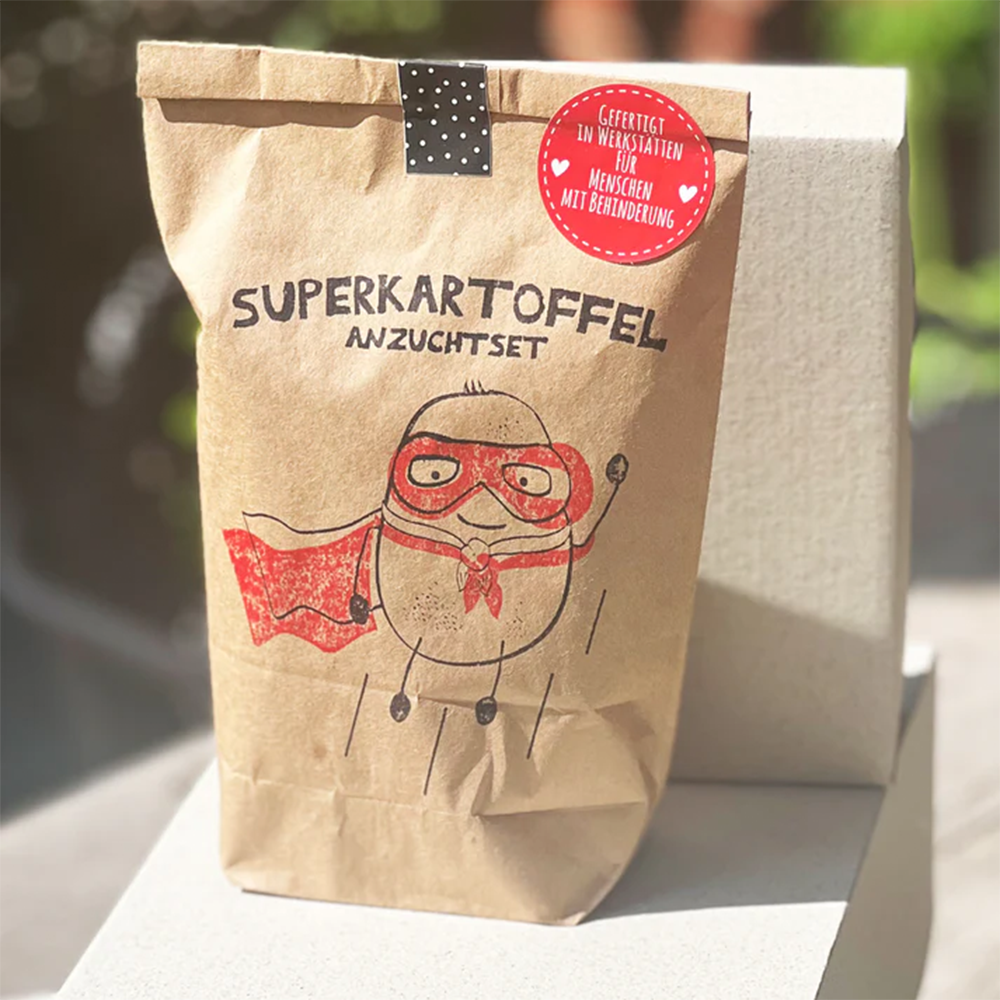 Papier Wundertüte Überraschungs Geschenk Tüte Anzuchtset Mitbringsel (63586) - Superkartoffel