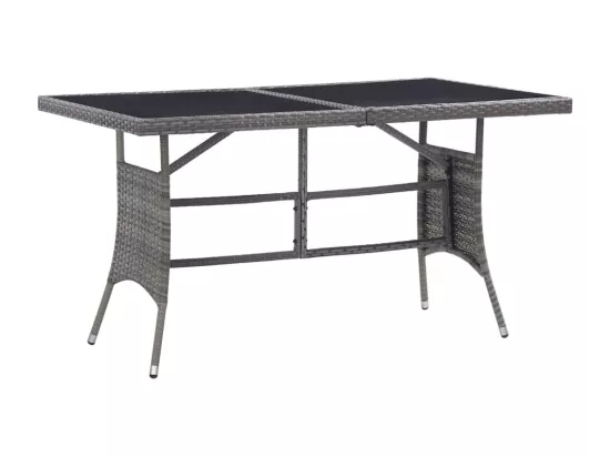 Ensemble à manger de jardin 5pcs Résine tressée Anthracite gris
