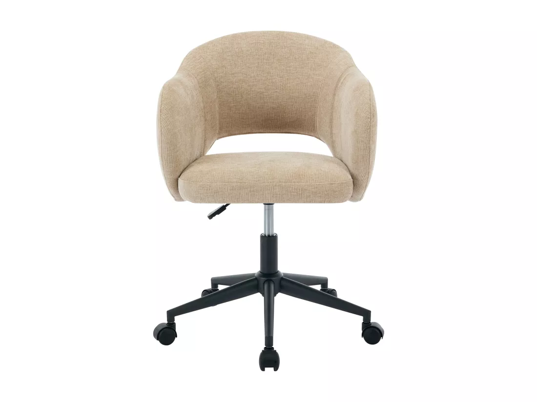 Chaise de bureau - Tissu texturé - Beige - ACACILIO
