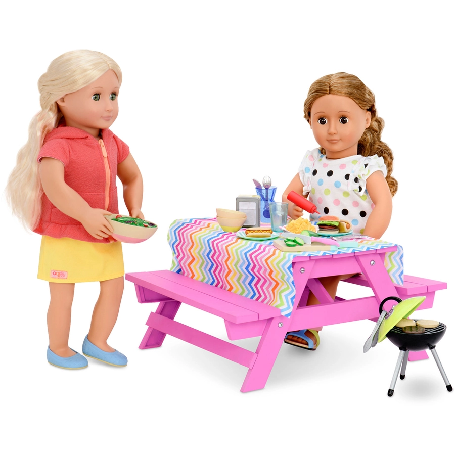 Our Generation Picknick-Tisch mit Snacks Mehrfarbig