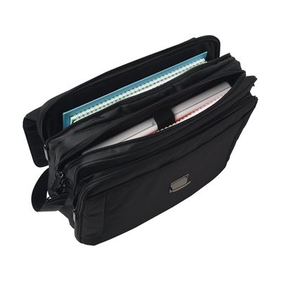 Oberthur Oklahoma - Cartable souple 3 soufflets - noir - 42 x 13 x 36 cm