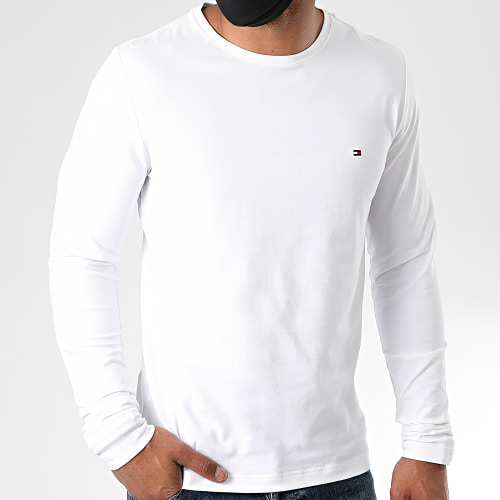 Tee Shirt Manches Longues Stretch Fit Slim 0804 Blanc