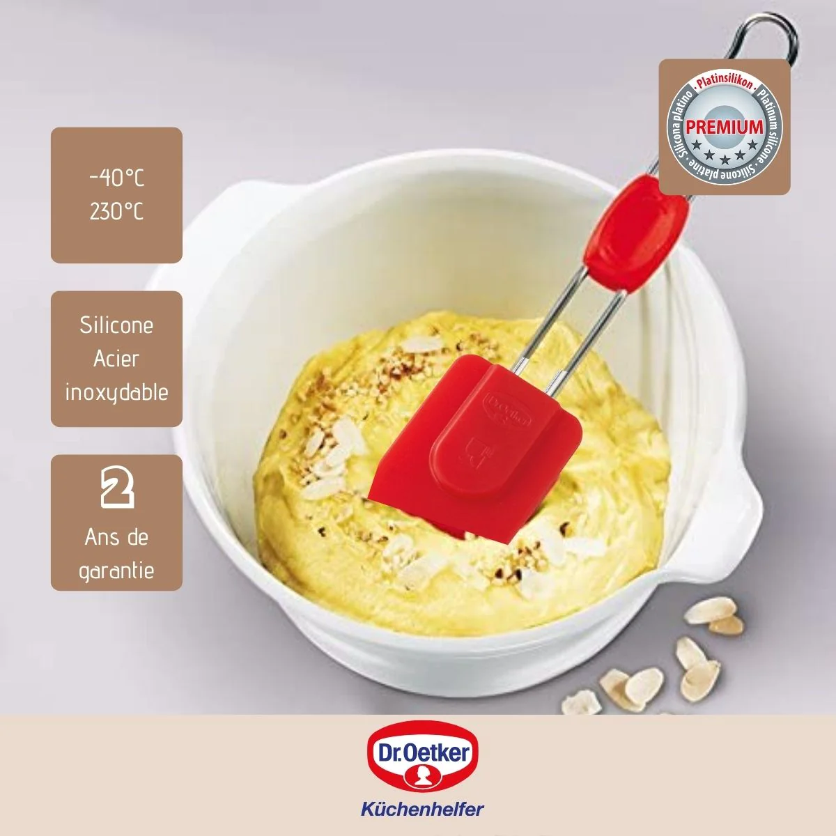 Spatule de pâtisserie en silicone 26,5 cm Dr.Oetker Flexxibel Love Dr.