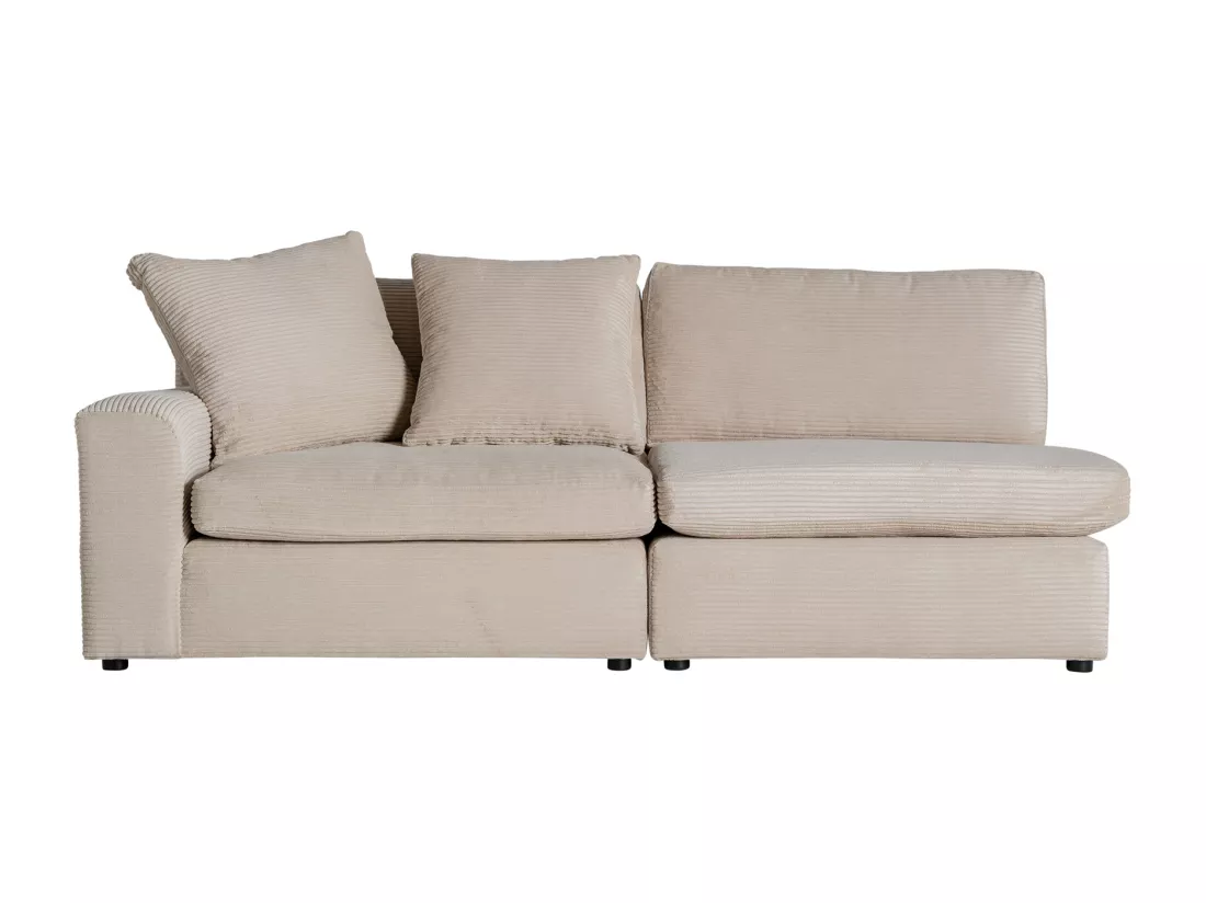 Repose- pied en polyester crème 88x88x42 cm