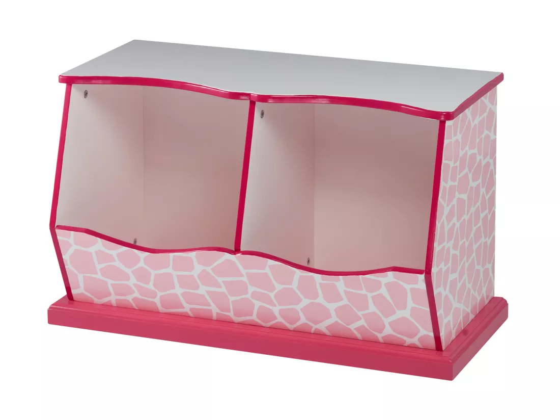 Meuble de rangement enfant en bois rose blanche Teamson Kids TD-12474P