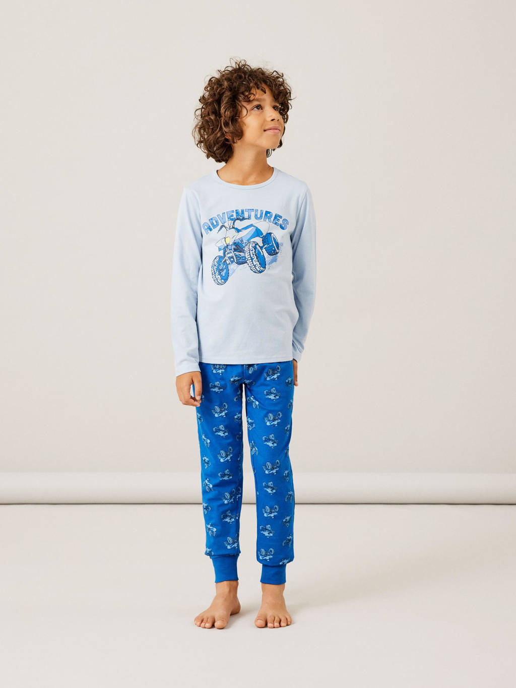 NAME IT pyjama NKMNIGHTSET met printopdruk blauw/lichtblauw