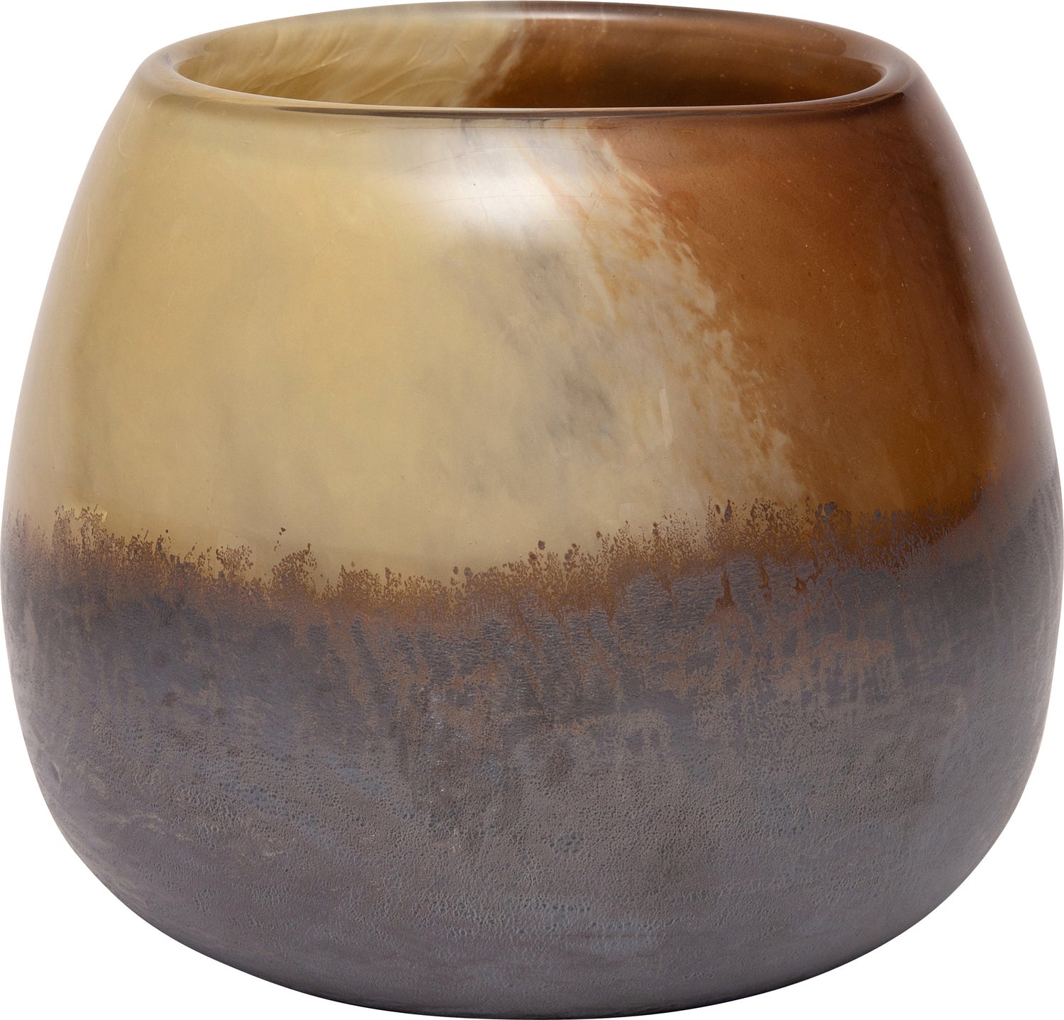 Intratuin bloempot Bryn bruin / grijs D 14,5 H 12 cm