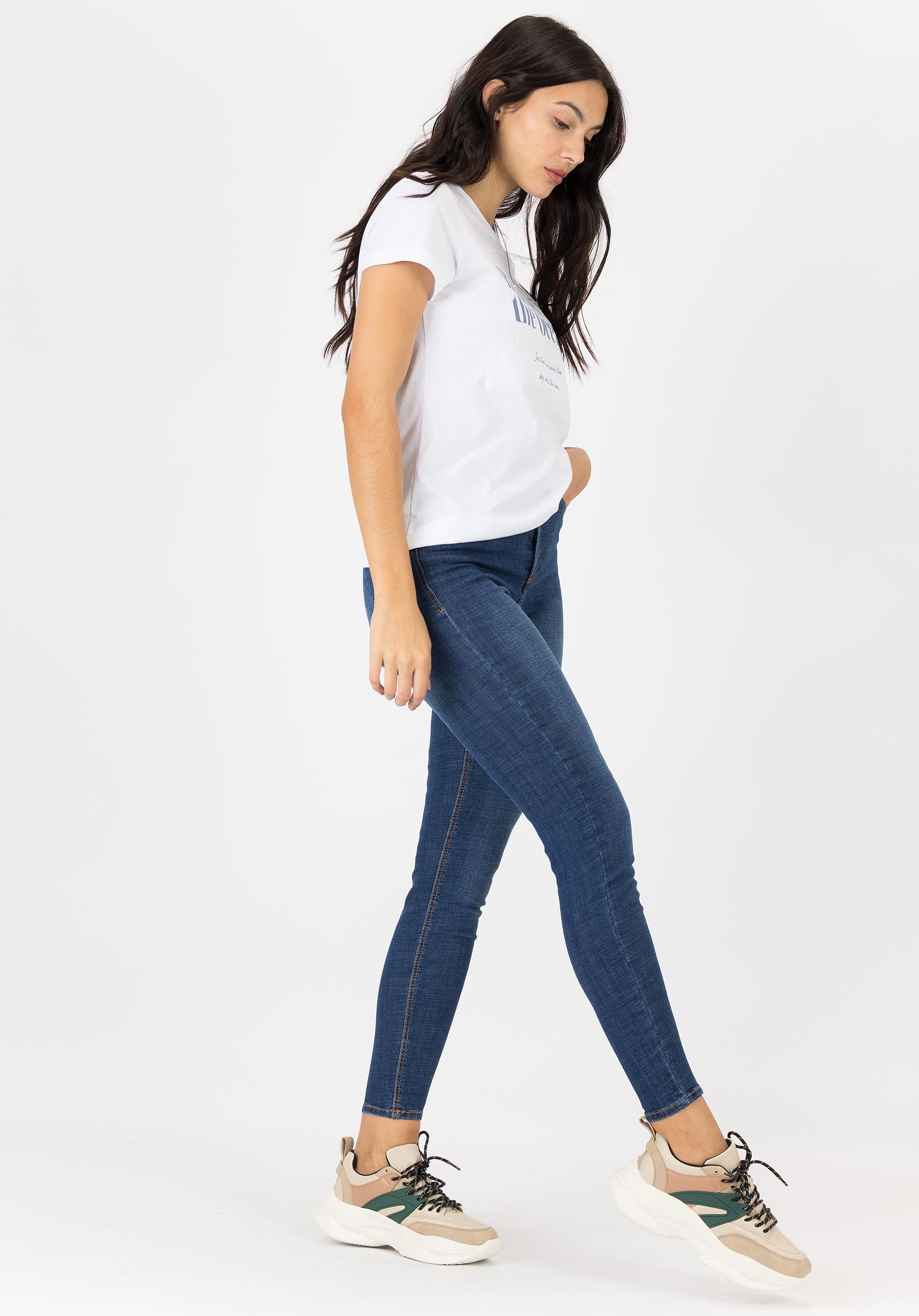 Jeans Jessie Skinny Cintura Alta