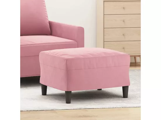 Repose-pied Rose 60x50x41 cm Velours