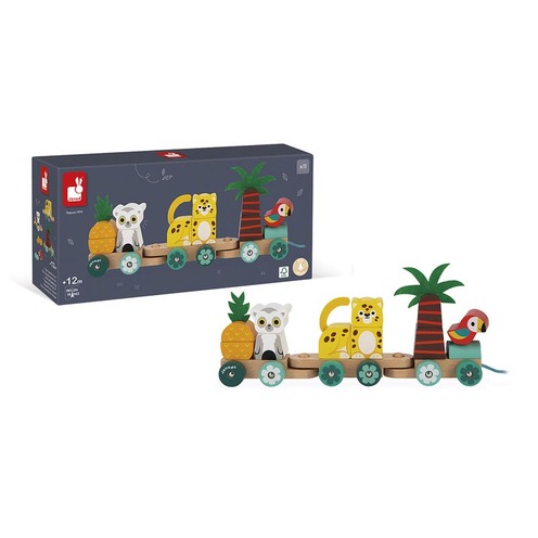 Jeu d'éveil - Train Tropical à tirer - JANOD