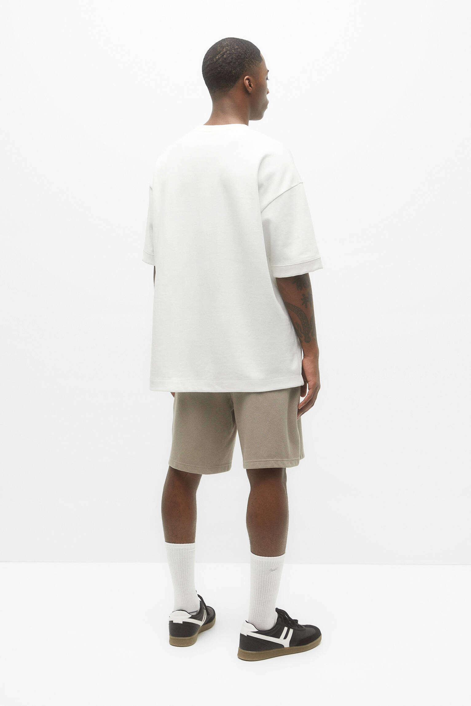 BERMUDA JOGGER CALÇADO PIQUÉ - TAUPE BROWN