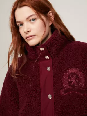 Jaqueta Varsity Relaxed com Forro de Pele Sintética Crest