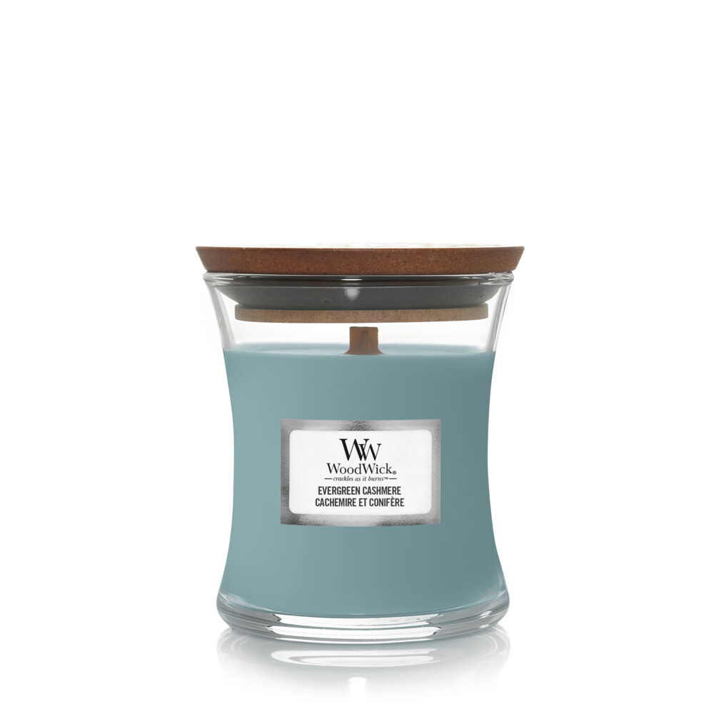 WoodWick Geurkaars Mini Evergreen Cashmere 85 gr