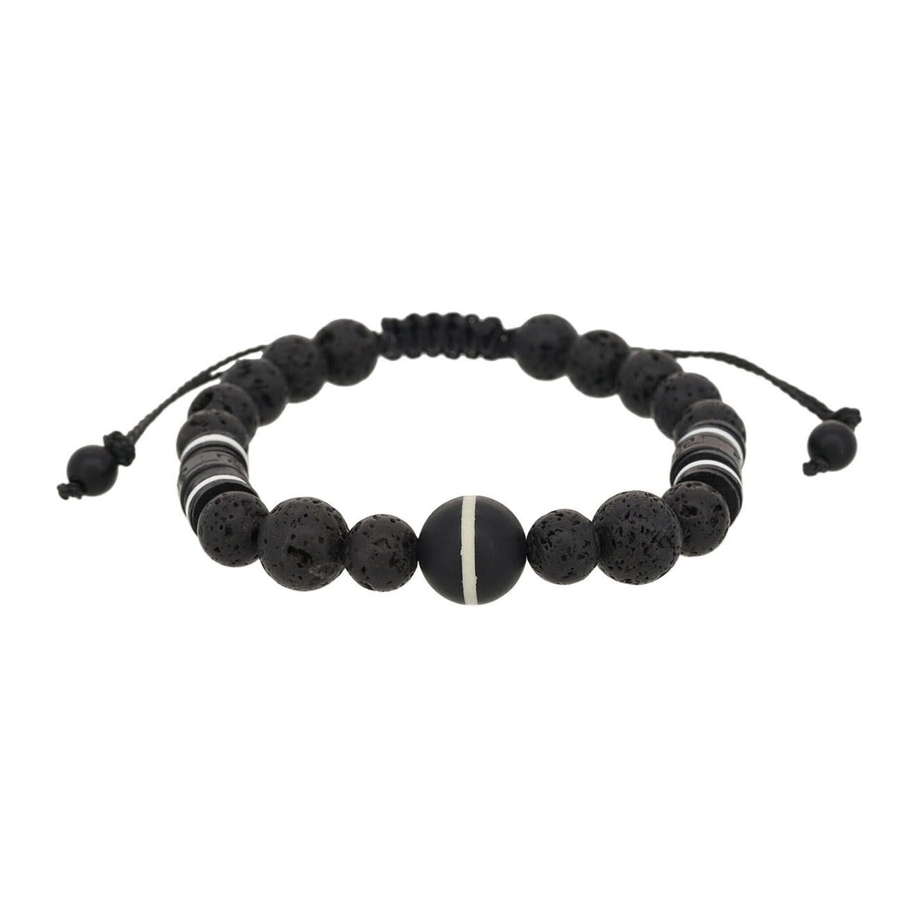 Rockstone Bracelet ajustable Night Stone en Pierre de Lave