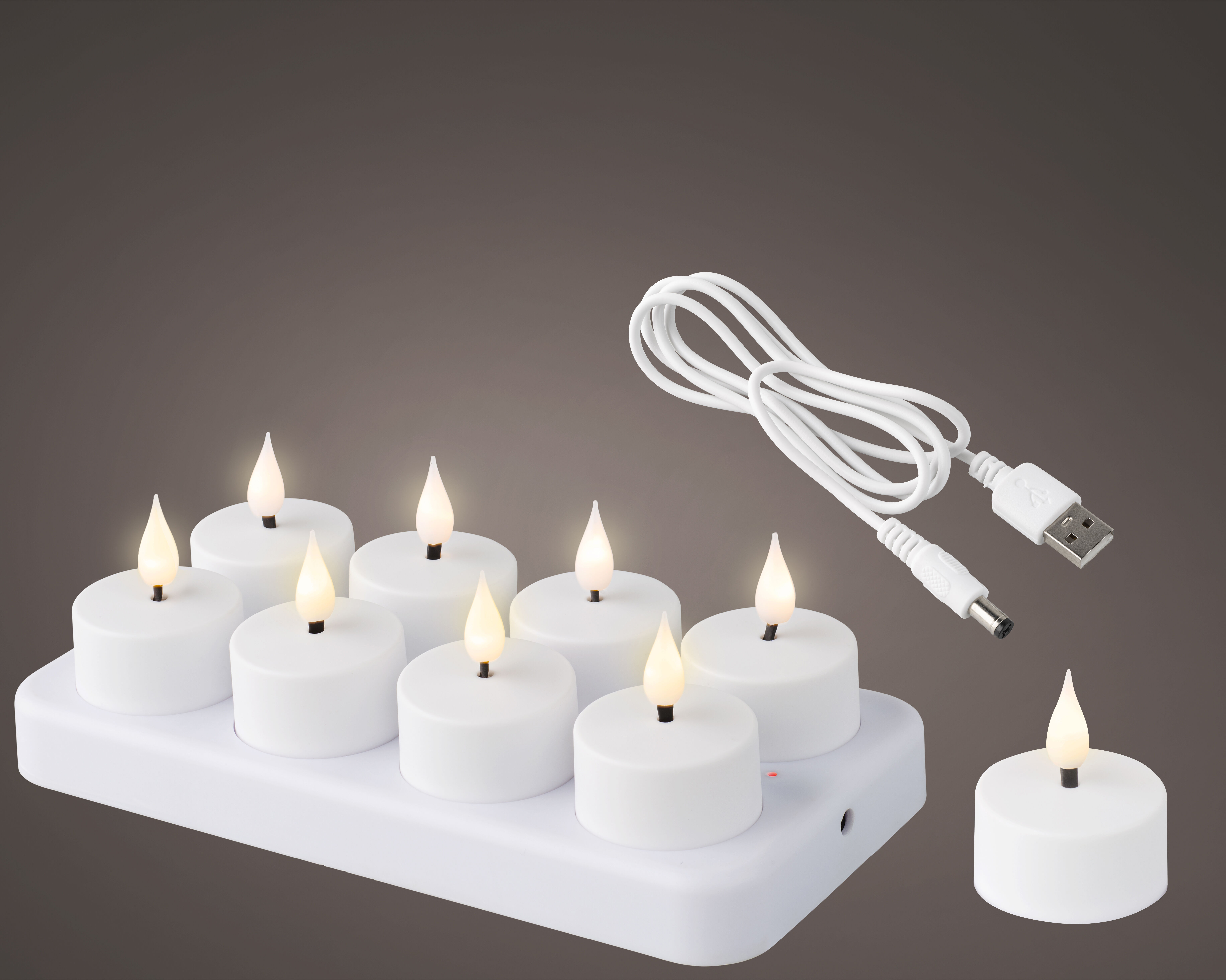 Lumineo - Waxinelichtjes - 10.5 cm - Wit