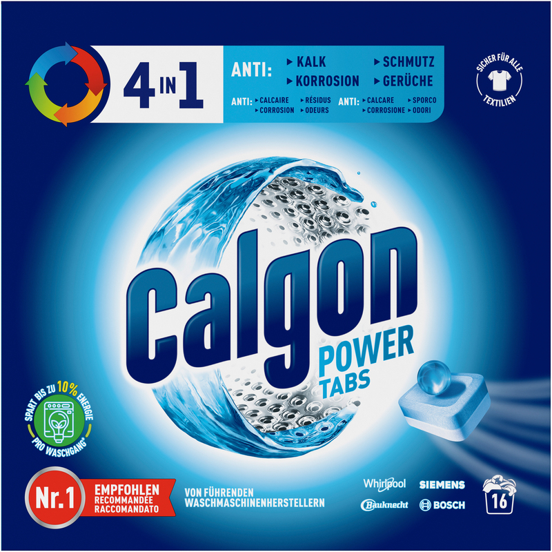 Calgon Waschmaschinen Power-Tabs 4in1, 16 Tabs