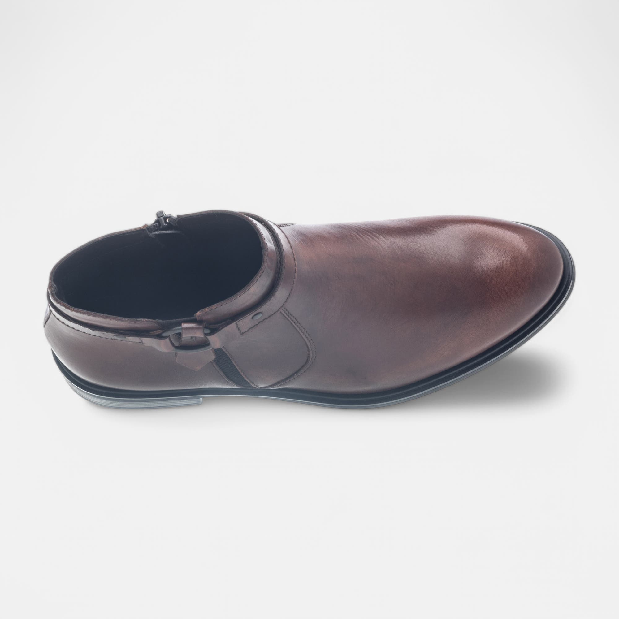 Bottines Femme en cuir cognac