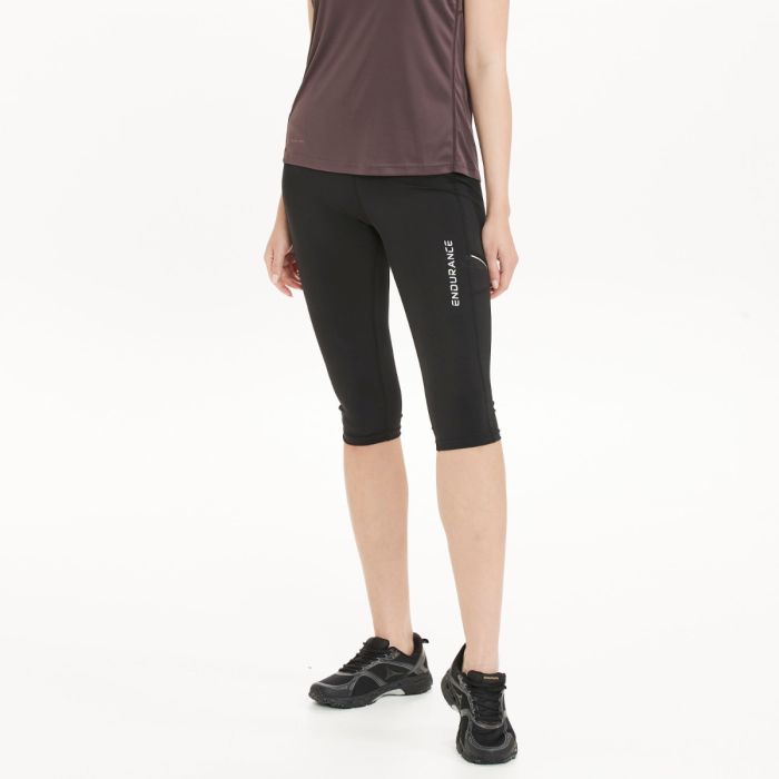 Endurance Dame Lange tights Energy 3/4 Tights Sort