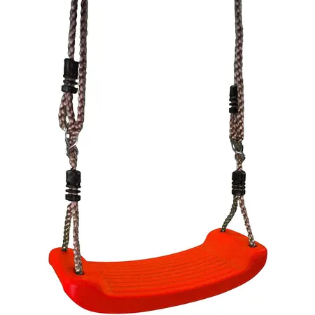 Best Sporting Brettschaukel, ca. 42 x 16 cm, aus Kunststoff, mit verstellbarem Seil, rot