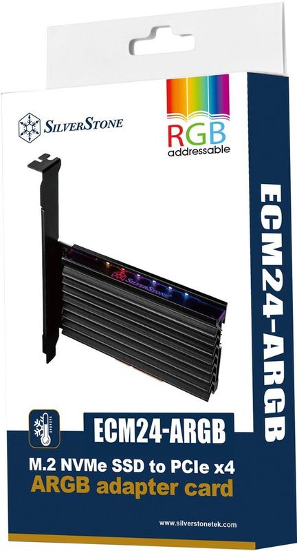 Silverstone - SST-ECM24-ARGB - PCIe Kaart - Aluminium - Met ARGB Verlichting