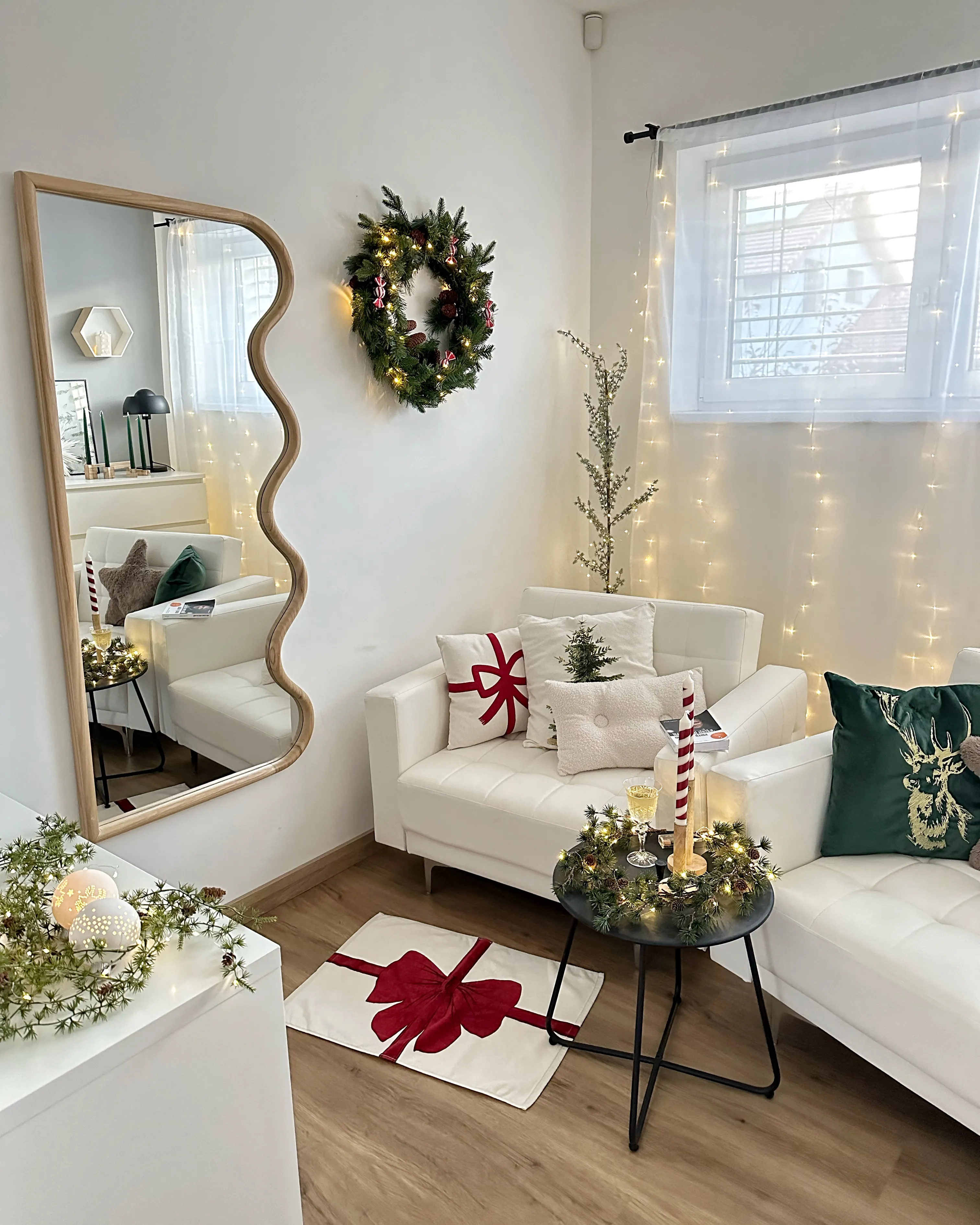 Kerstkrans LED KAMERUN Groen 60 cm