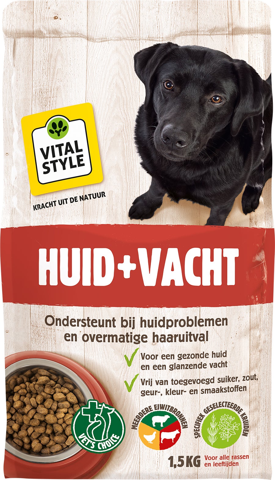 VITALstyle hondenvoer huid en vacht adult 1,5 kg