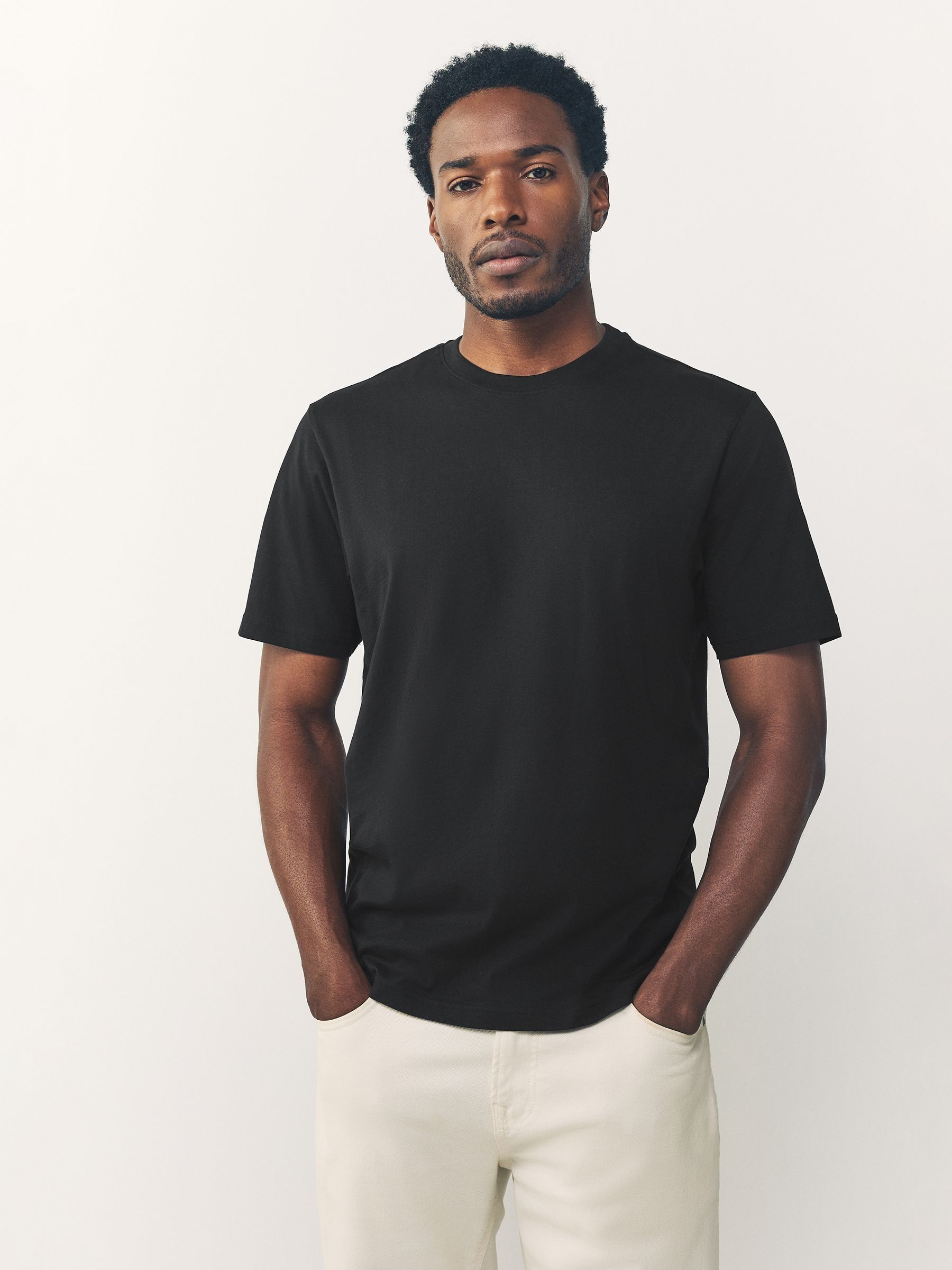 Zwart/Wit/grijs/leigrijs/kiezelkleurig/Bruin - Normale Pasvorm - Essential katoenen T-shirts verpakking van 6