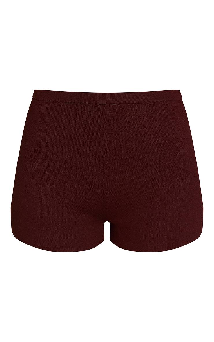 Chocolat Short Mini En Maille Compacte