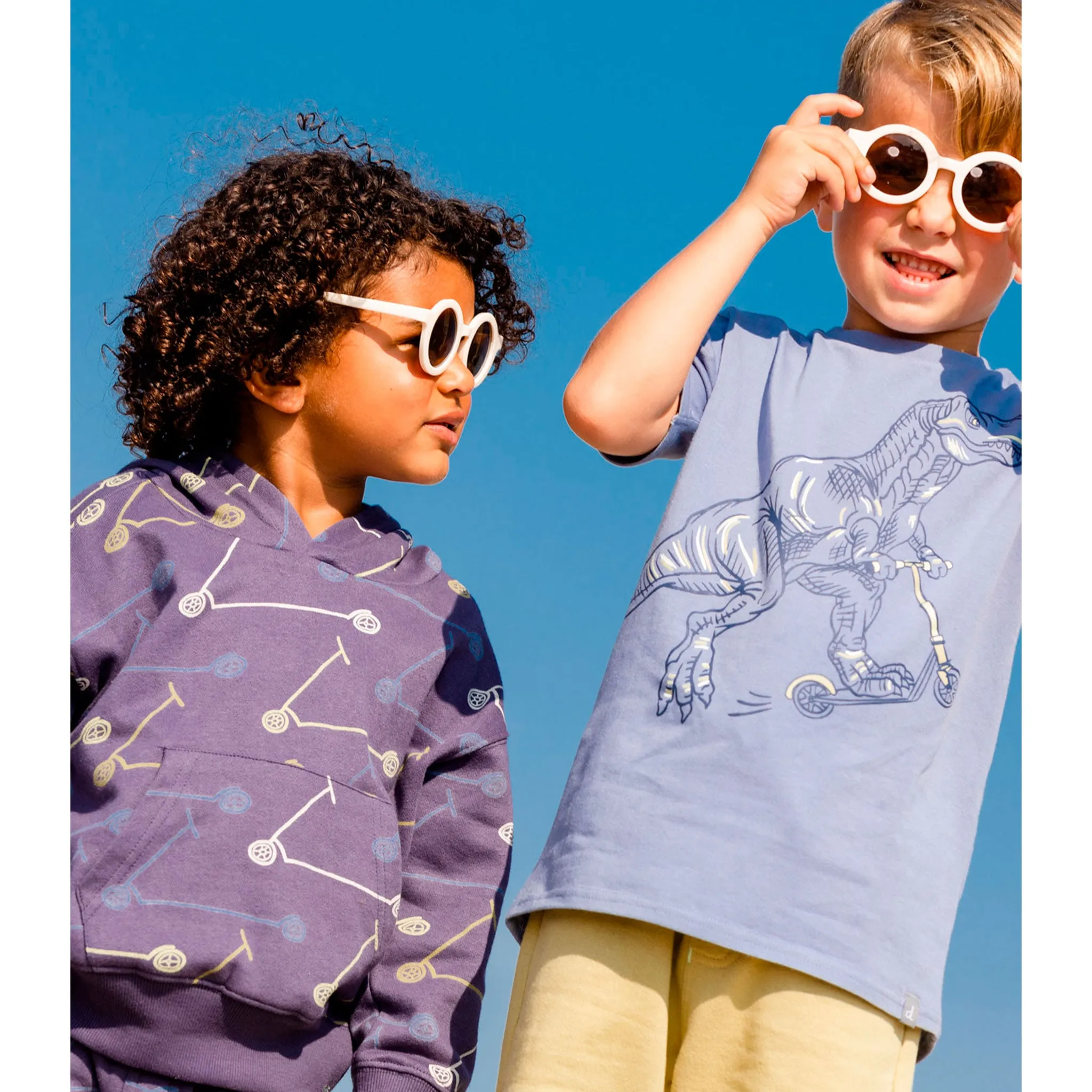 Deux par Deux T-shirt Dino Trotinette 3-6ans