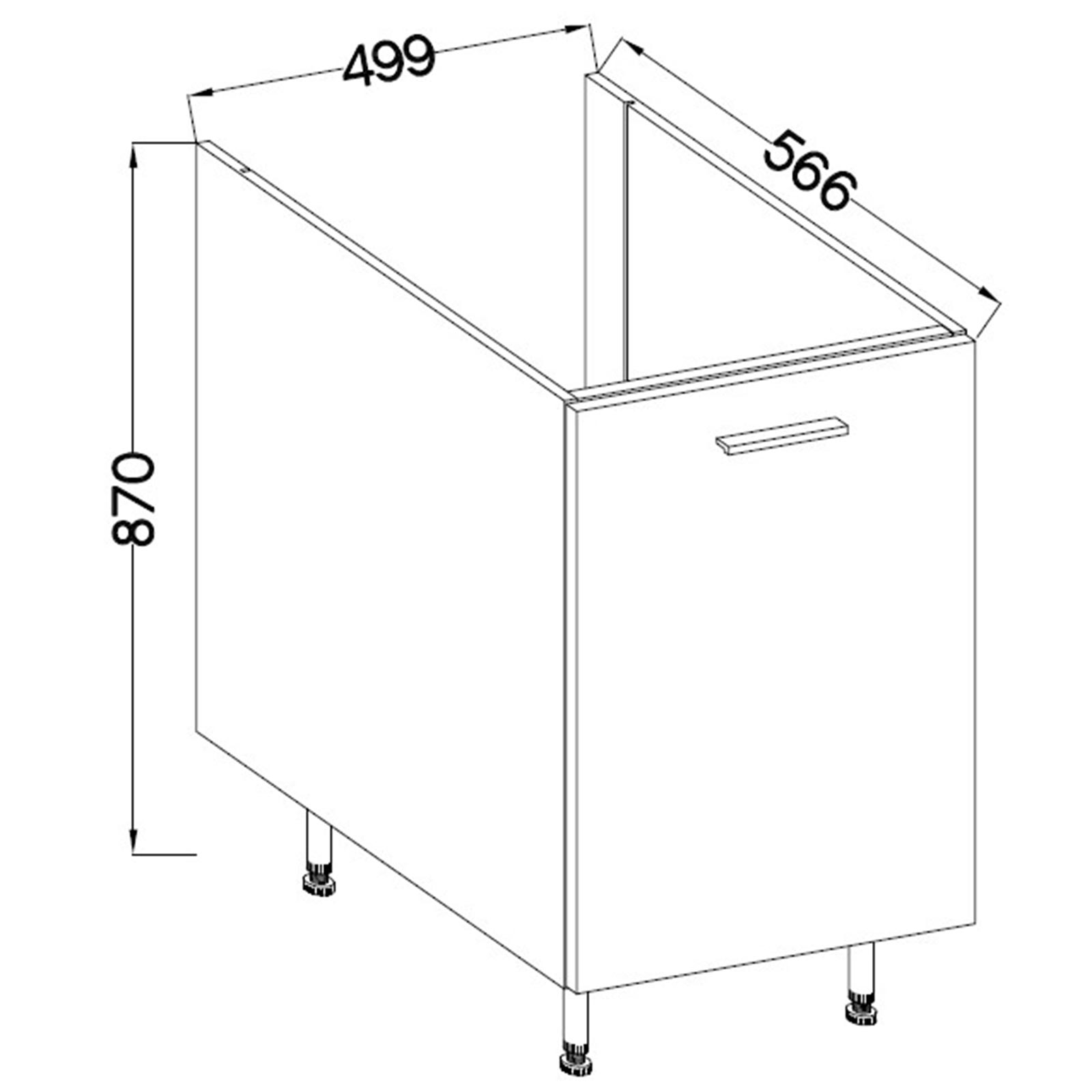 Küchenblock - schwarz matt - Eiche Artisan - 280 cm