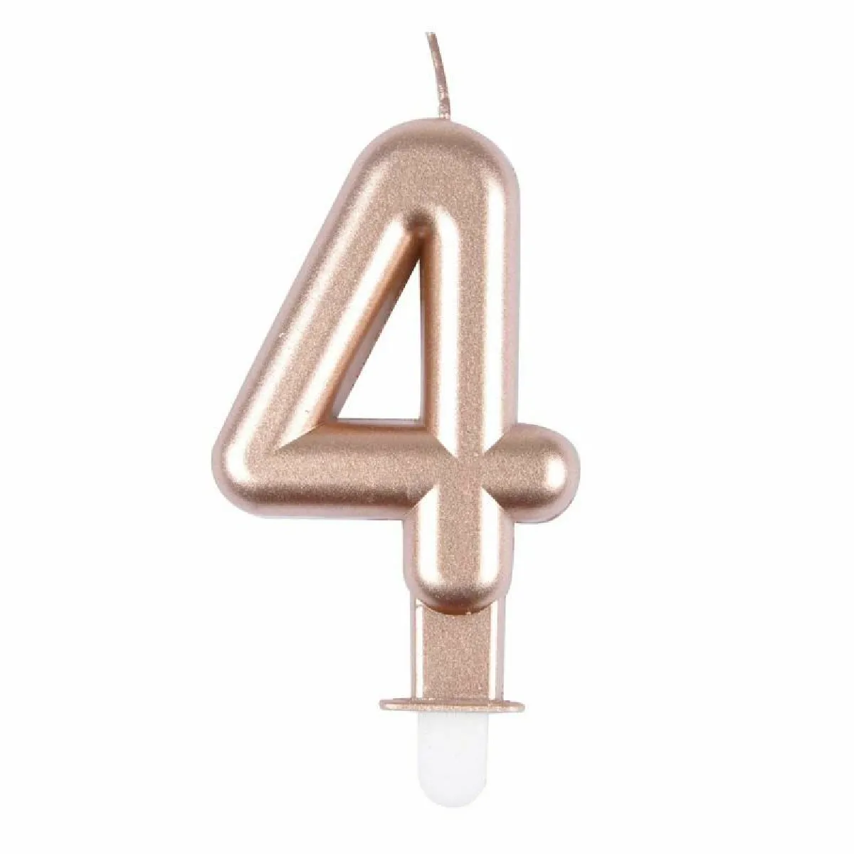Paris Prix Bougie Anniversaire Chiffre 4 Rose Gold