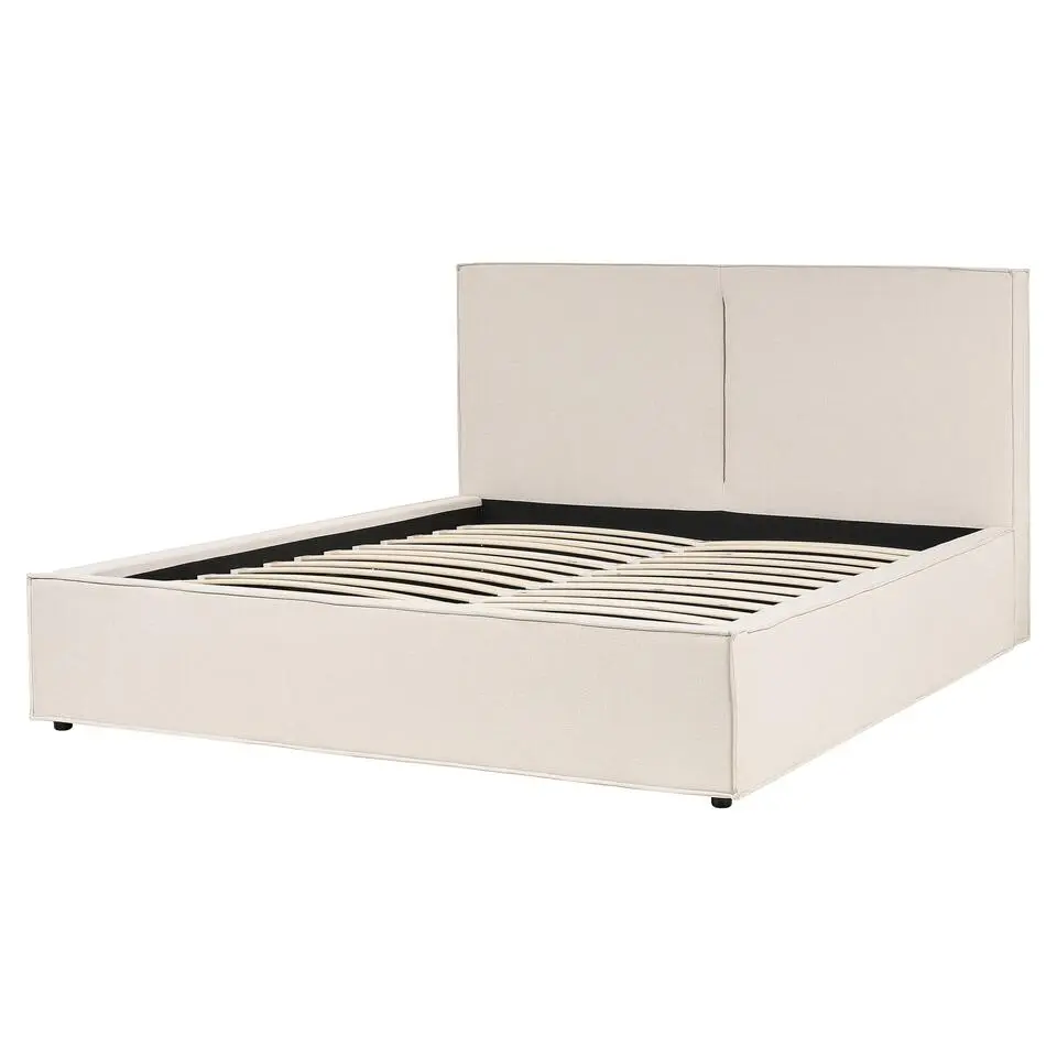 MOISSAC - Bed - Beige - 160 x 200 cm - Polyester