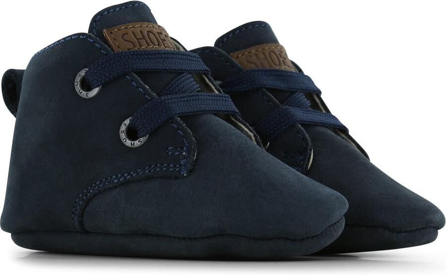 Shoesme Newborn Donkerblauw Leren Slofje Baby Slofjes Unisex Blue