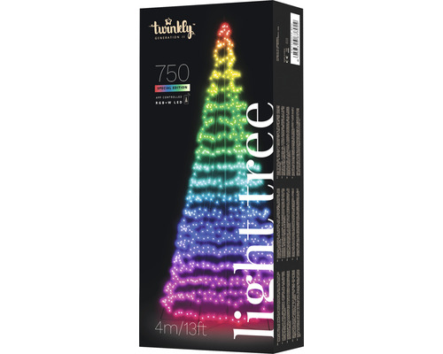Twinkly Light Tree vlaggenmast, 750 LED's, H 400 cm, RGB en warmwitte lichtkleuren