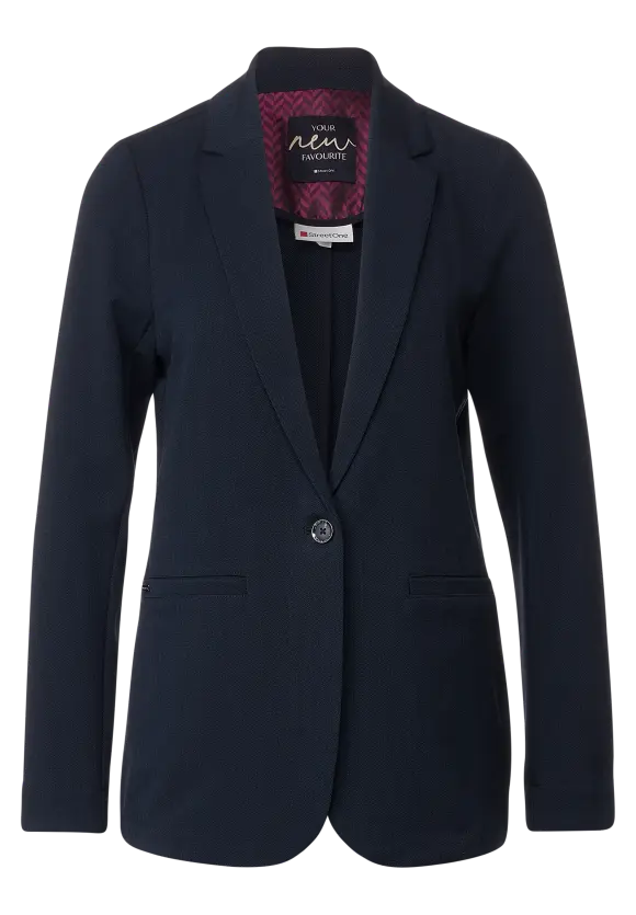 Longblazer mit Muster - deep blue