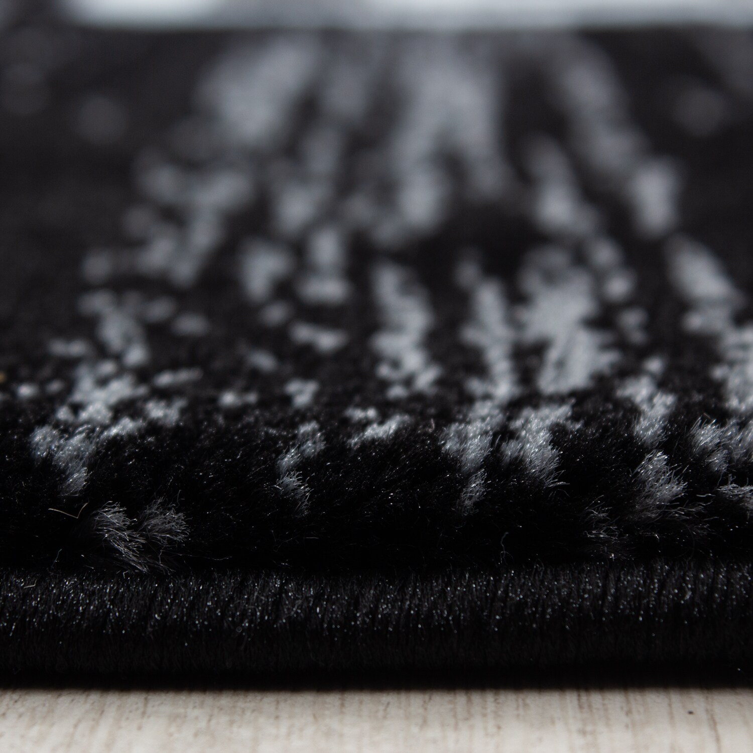 Teppich modern Designer Wohnzimmer Abstrakt Muster Grau oder Schwarz