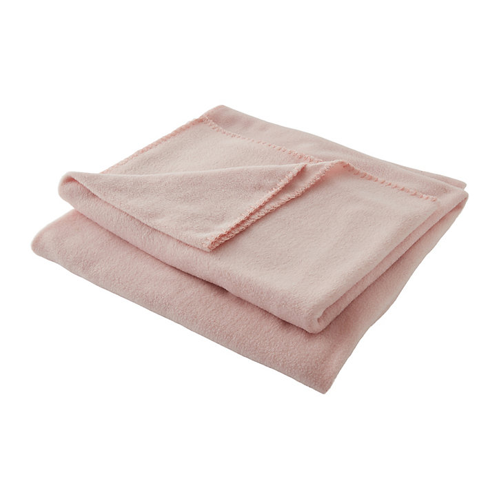 Plaid polaire cocooning rose L.170 x l.120 cm