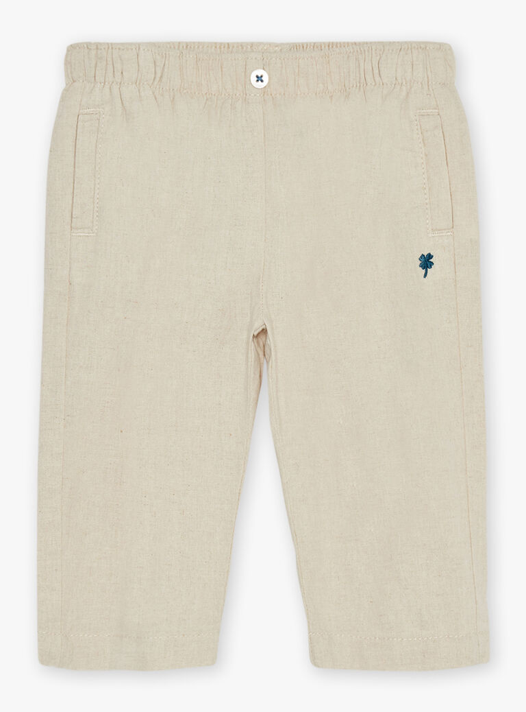 Pantalon beige en lin