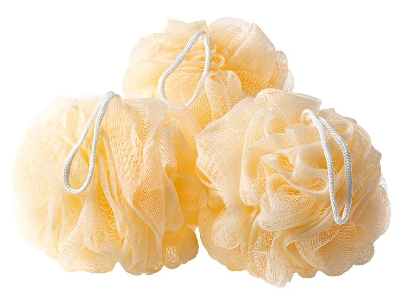 COCON Duschschwamm Creme, 3 Stück Badeschwamm