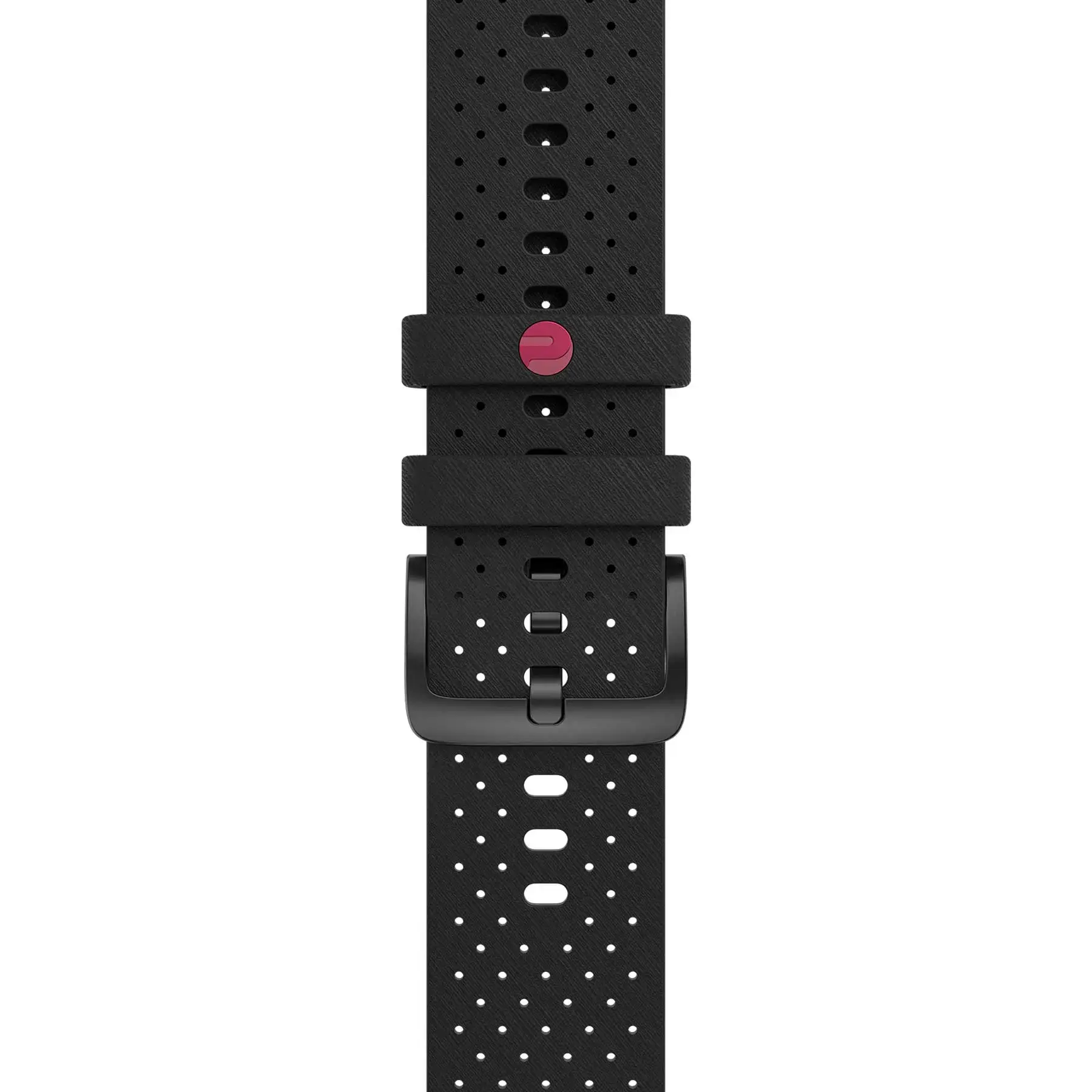 Polar Polsband Grit/Vantage 22mm Siliconen Zwart/Grijs S-L