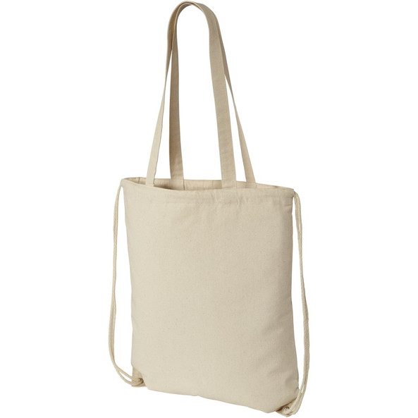 EgotierPro 120276 - Sac Polyvalent en Coton avec Cordon et Poignées Longues