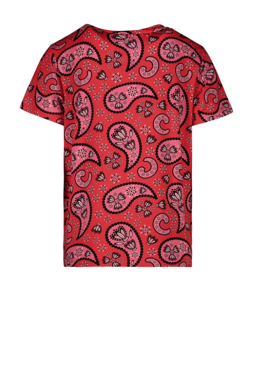 Cars T-shirt RUNA met paisleyprint rood/roze/zwart