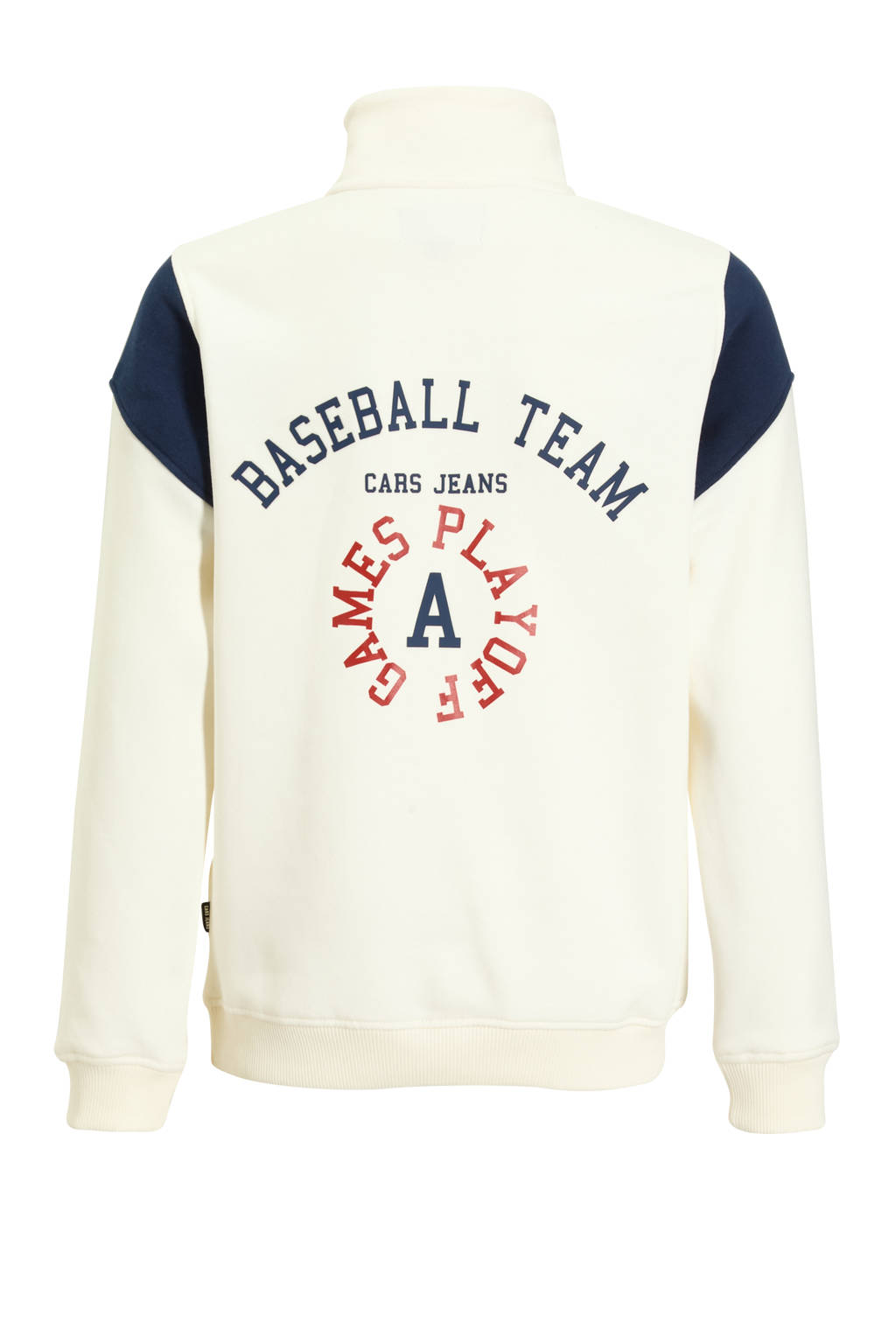 Cars sweater COSTNER met backprint wit/rood
