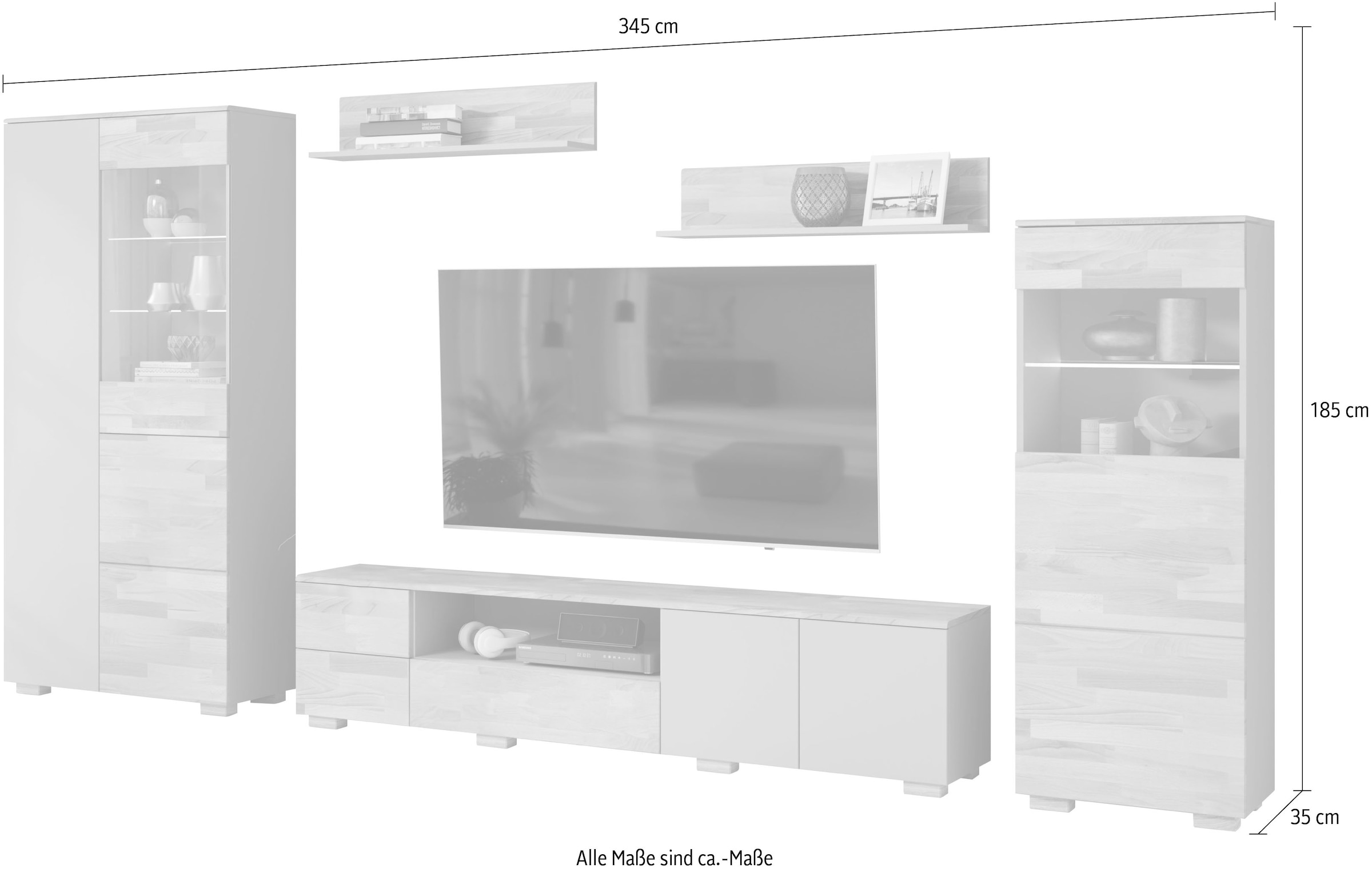 Home affaire Wohnwand 5 Stk. tlg.