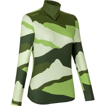 LaMunt Ivana Tech Arty  Langarmshirt Forest Green / Leaf Green  Damen