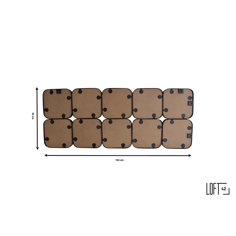 LOFT42 Spiegel Dory Small - Wandspiegel - Zwart - Metaal - 40x100