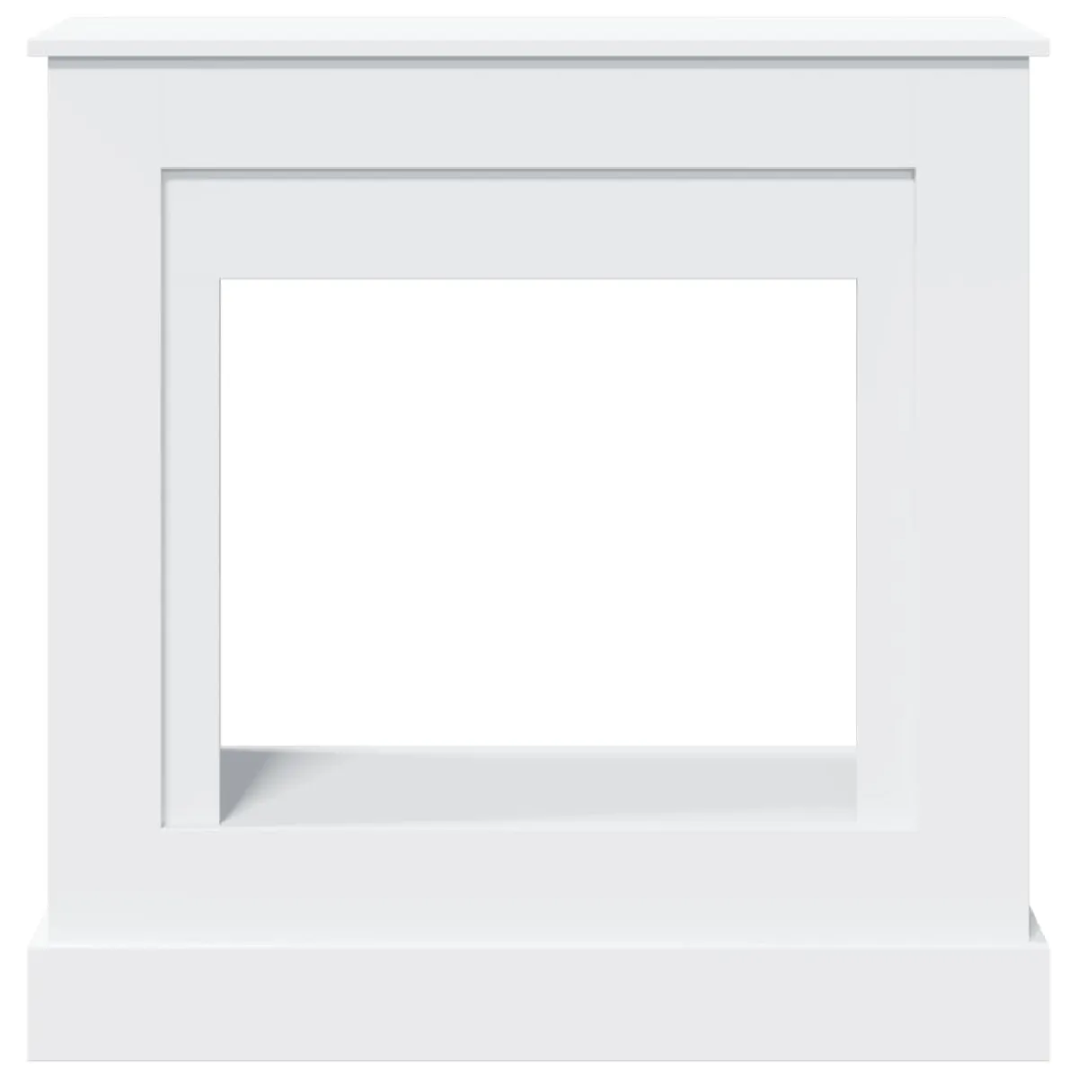 vidaXL Cadre de cheminée blanc 90x30x90 cm bois d'ingénierie