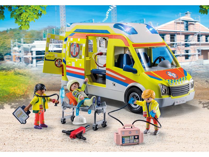 Playmobil City Life Rettungswagen mit Licht & Sound 71202 Rettungsdienst-Spielset