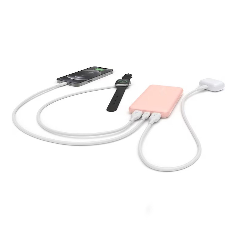 (15W) 10000mAh Boost Charge Dual USB A / USB C Powerbank Ladegerät (BPB011BTRG) - Roségold